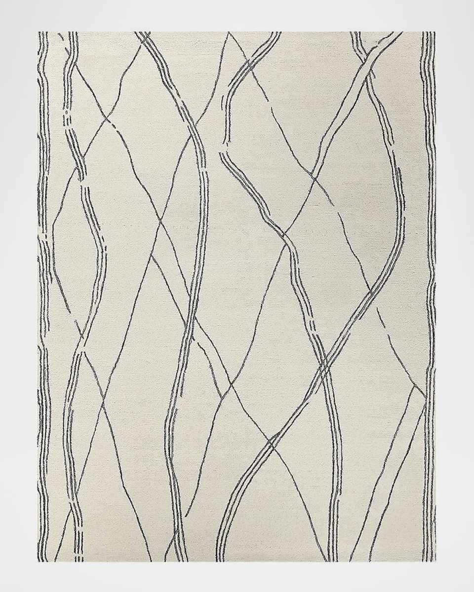 Tangiers Hand-Tufted Ivory/Black Rug, 12' x 15'